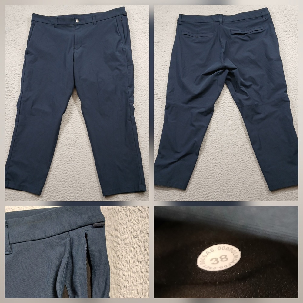 Lululemon Commission ABC Pant Mens 38 Navy Blue Slim Fit Tech Chino Golf